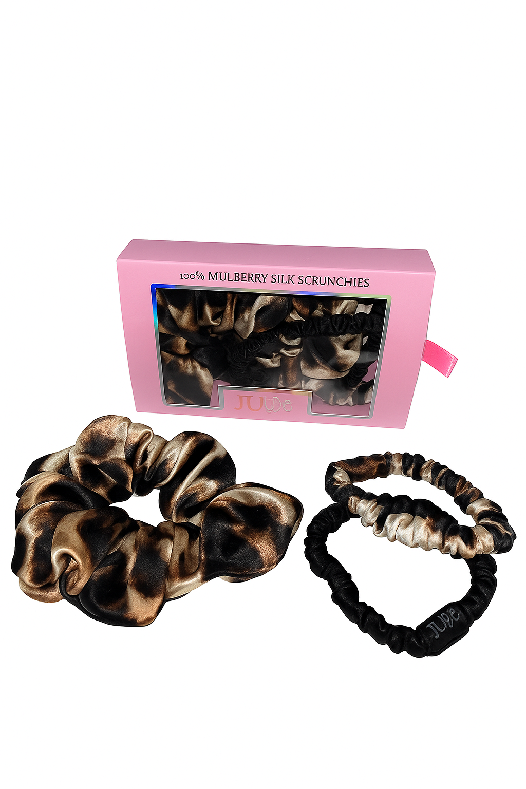 Leopard Luxe Silk Scrunchie Set