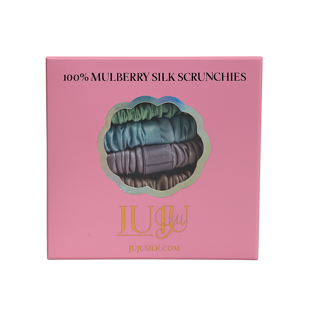 Pastel Skinny Silk Scrunchie Set