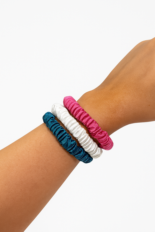Skinny Trio 1cm Scrunchies