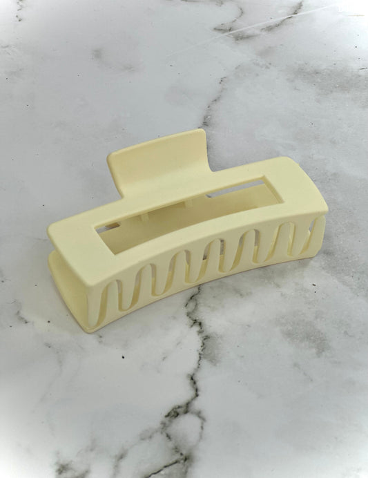 Jade Matte Cream Large Clip