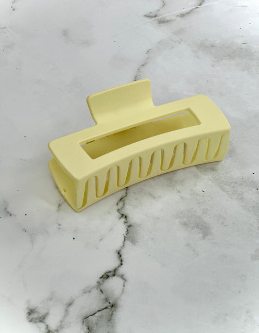 Jade Matte Pale Yellow Large Clip