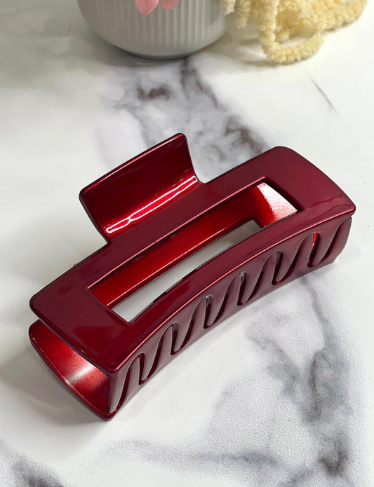 Jade Ruby Red Large Clip