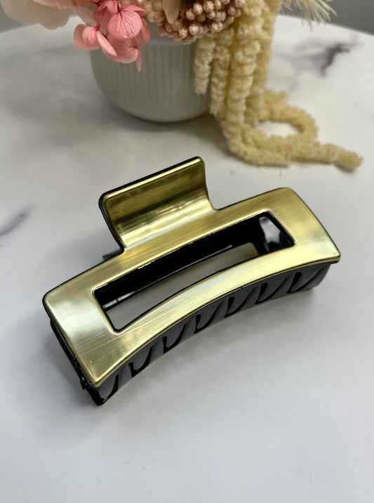 Bella 8cm Rectangle Clip Gold