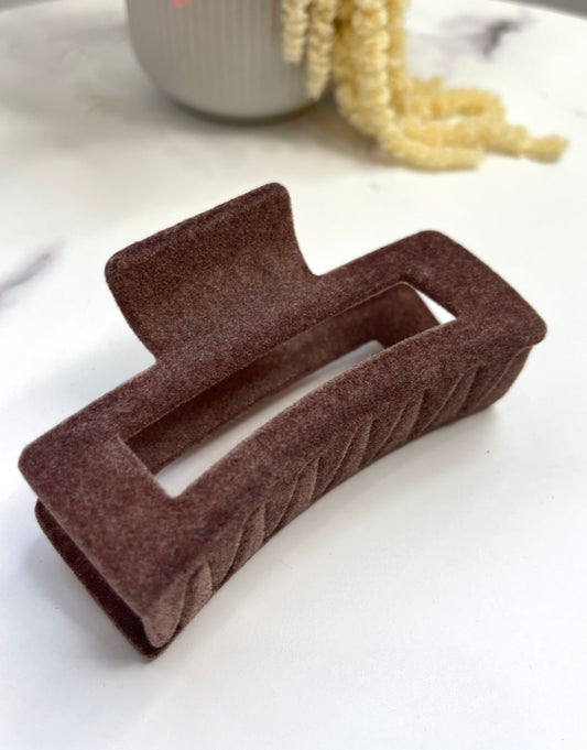 Bella 8cm Velvet Clip Mauve